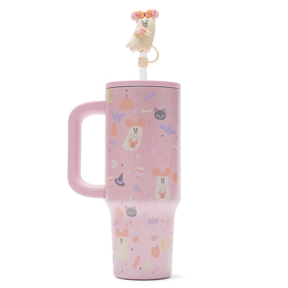 Mickey and Minnie Mouse Cutie Ghost 30 oz. Stainless Steel Travel Tumbler with Straw | Disney Store