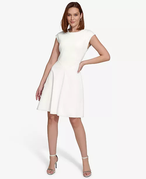 Women's Crew Neck Short-Sleeve Dress | Macy's