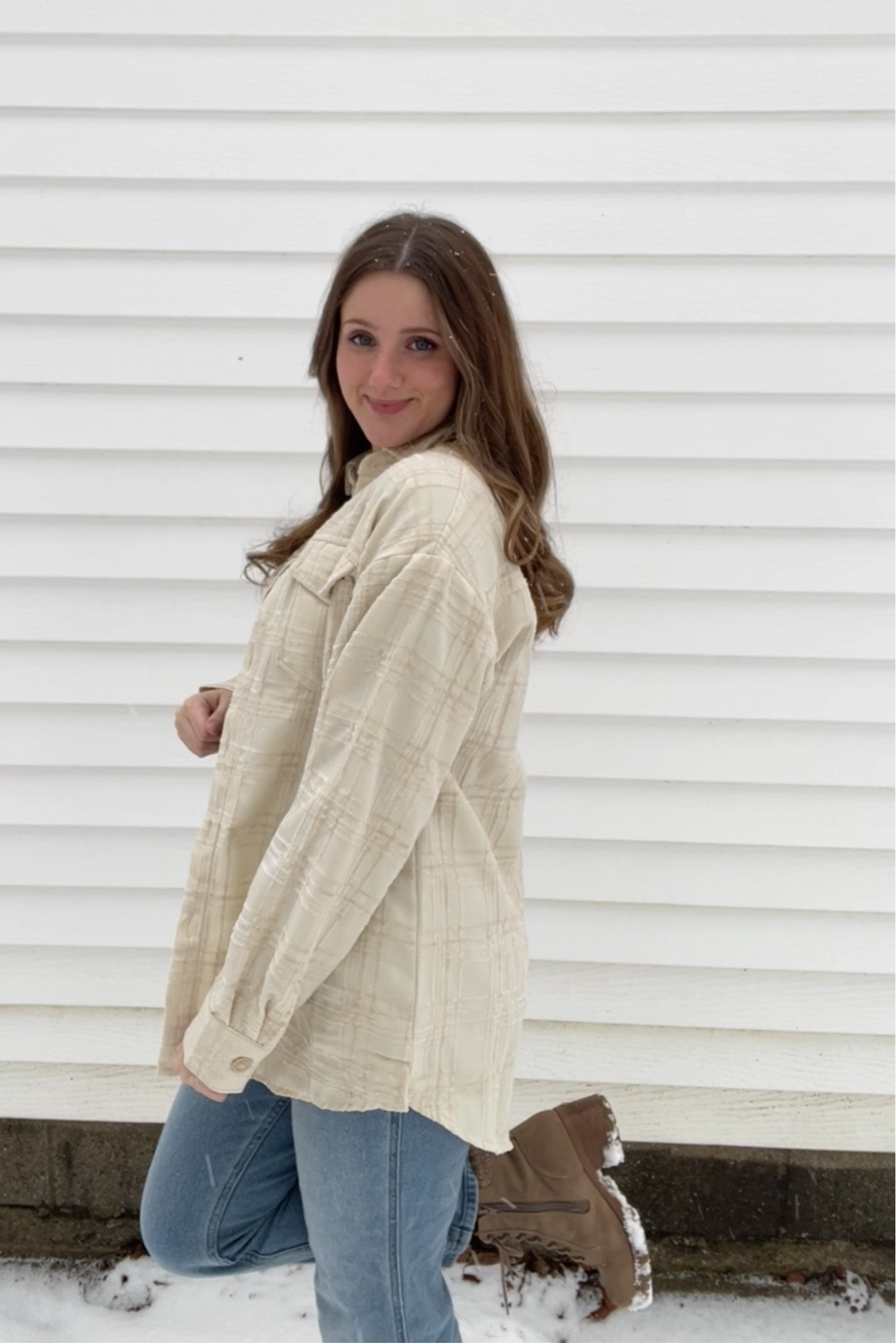 Cream Colored Winter Flannel! 

Code KAYLYNM25 for 25% off! 

#LTKHoliday #LTKSeasonal