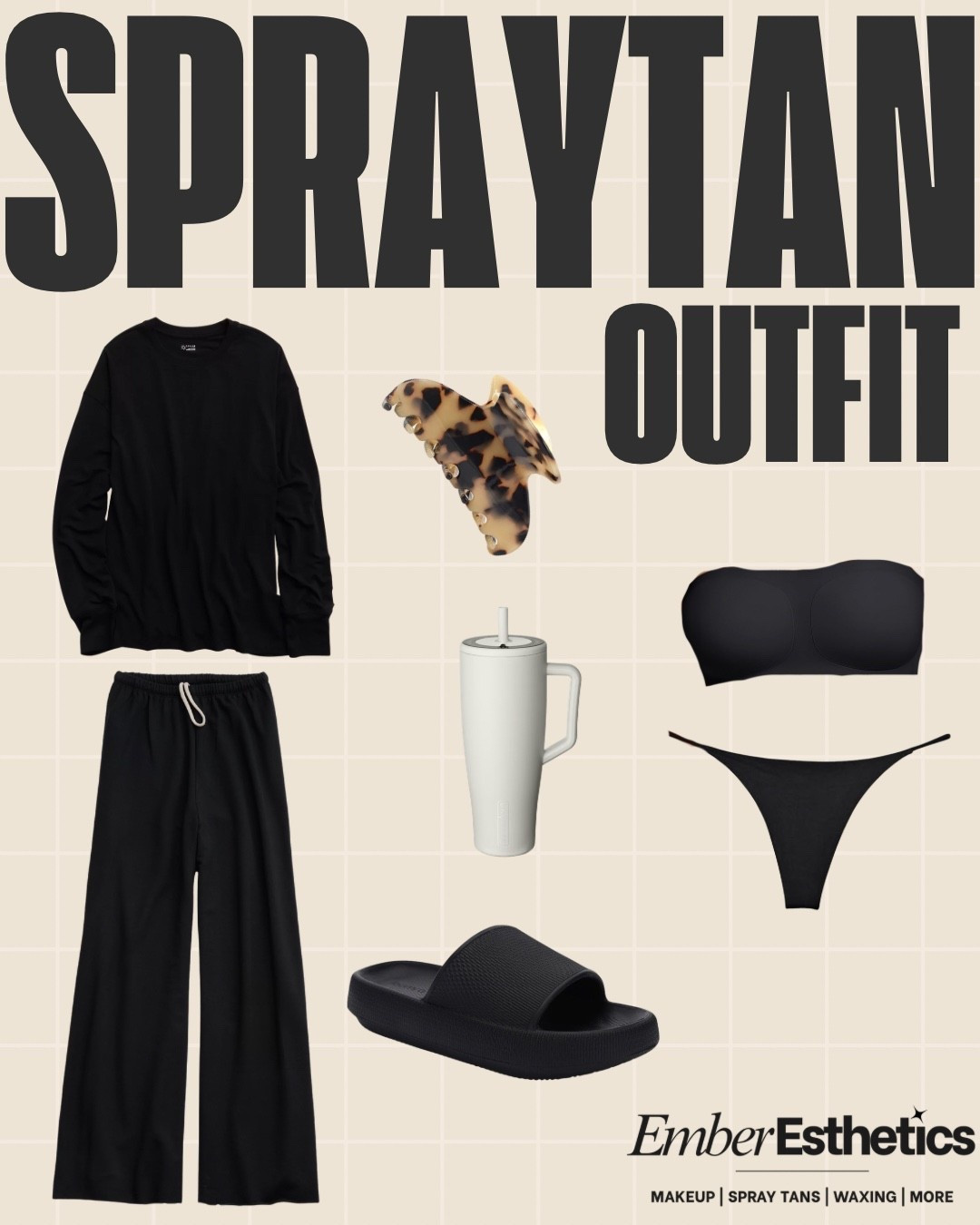 Wondering what to wear to your spray tan appointment? 🤎✨

I've rounded up some of my favorite spray tan-friendly essentials and linked them all on my LTK! Think loose, comfy clothing that won't rub against your fresh tan and helps you get the best results possible.

From oversized long sleeve  tees to comfy sweats and slides, I've got you covered. ☀️

Shop all of my spray tan appointment favorites through the link in my LTK and show up feeling prepared for the perfect glow!
#SprayTanTips #SprayTanArtist #GlowGetter #CustomSprayTan #LuxurySprayTan #LTKStyle #WhatToWear #BronzedBeauty