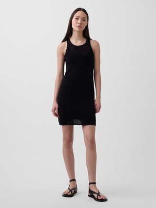 100% Cotton Crochet Mini Dress | Gap (US)