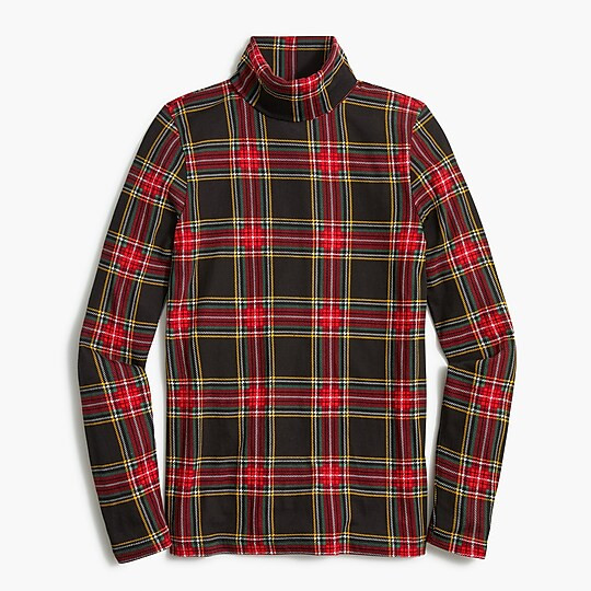 Printed tissue turtleneck | J.Crew Factory