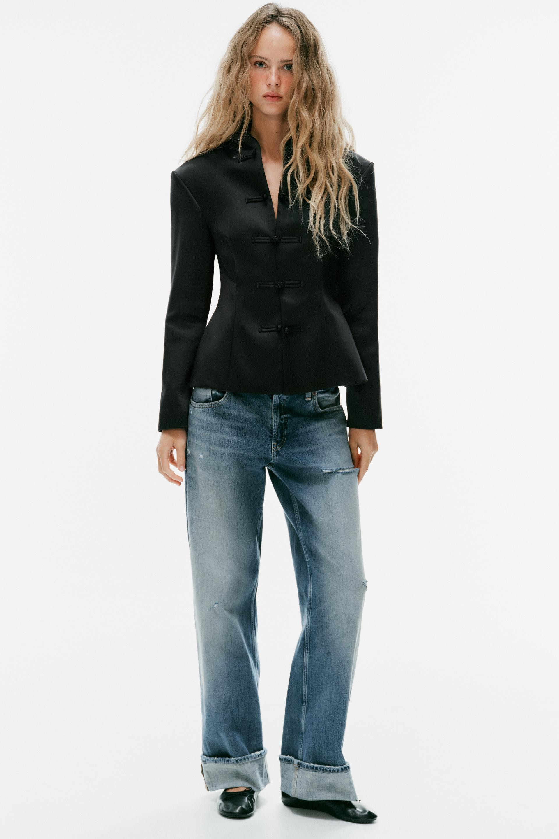 SATIN FROG FASTENING JACKET | Zara US