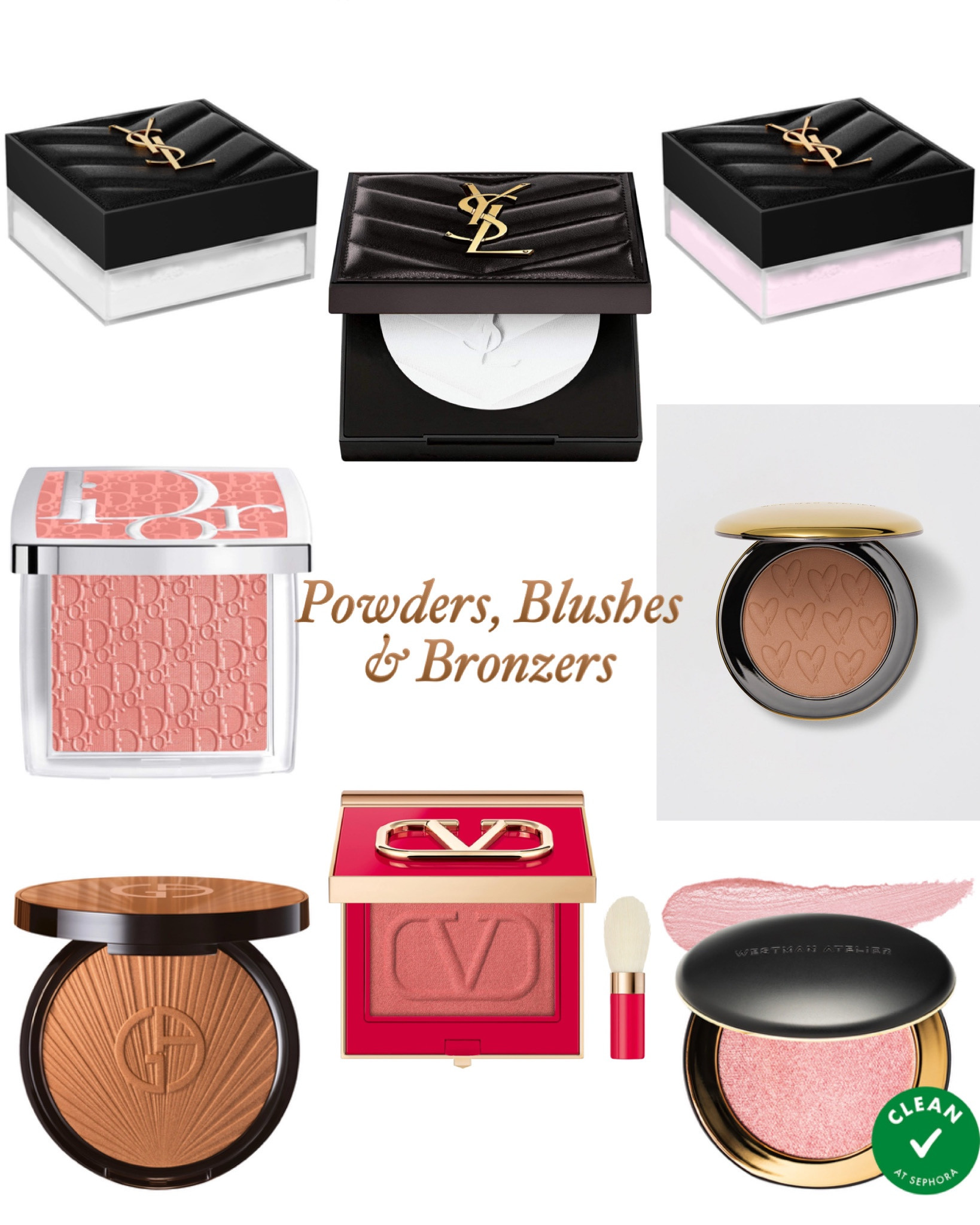 Ppressed powders, loose powders, bronzers, blushes and highlighters! 

#LTKOver40 #LTKBeauty #LTKSaleAlert
