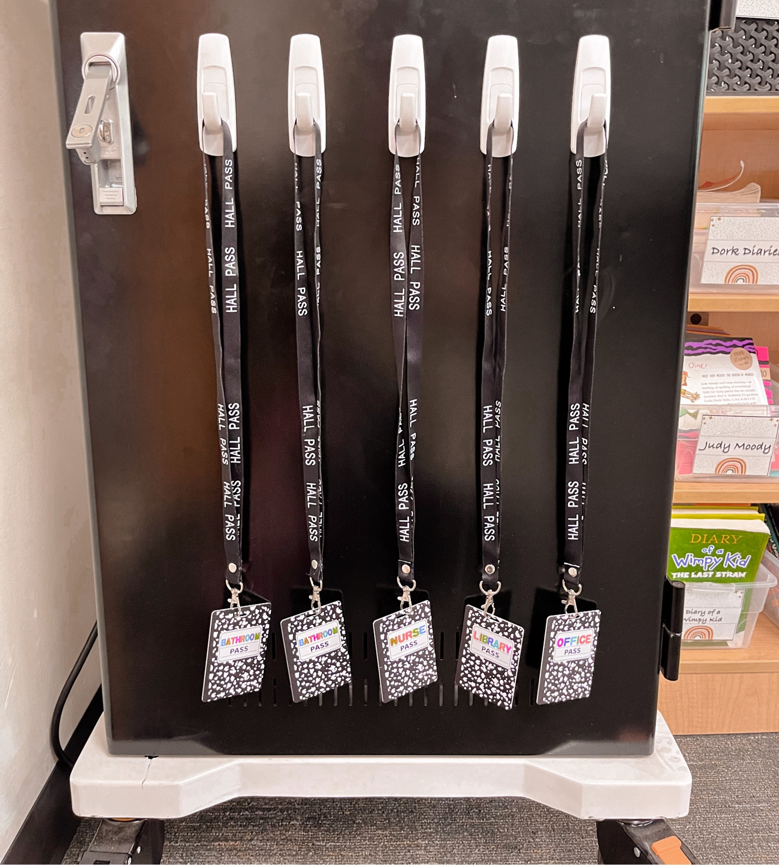 I searched high and low for durable and cute hall passes. I am loving this set because it comes with 16 and has duplicates in case we lose one. 