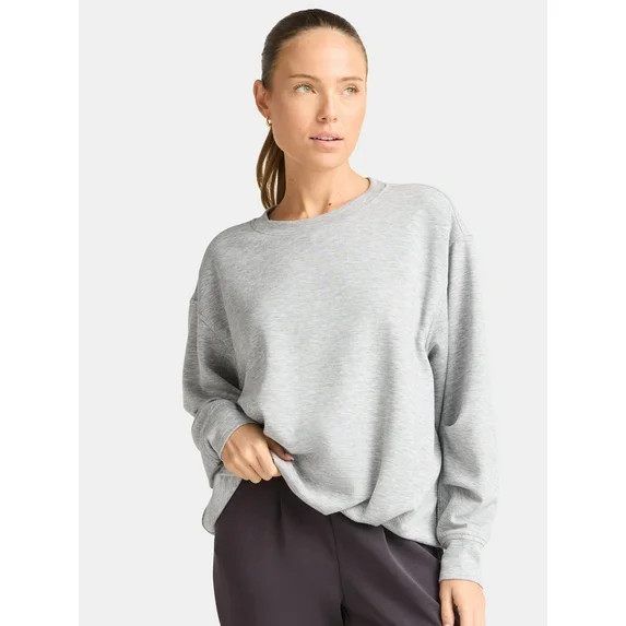 Avia Women's Knit Bubble Top with Long Sleeves, Sizes XS-XXXL | Walmart (US)