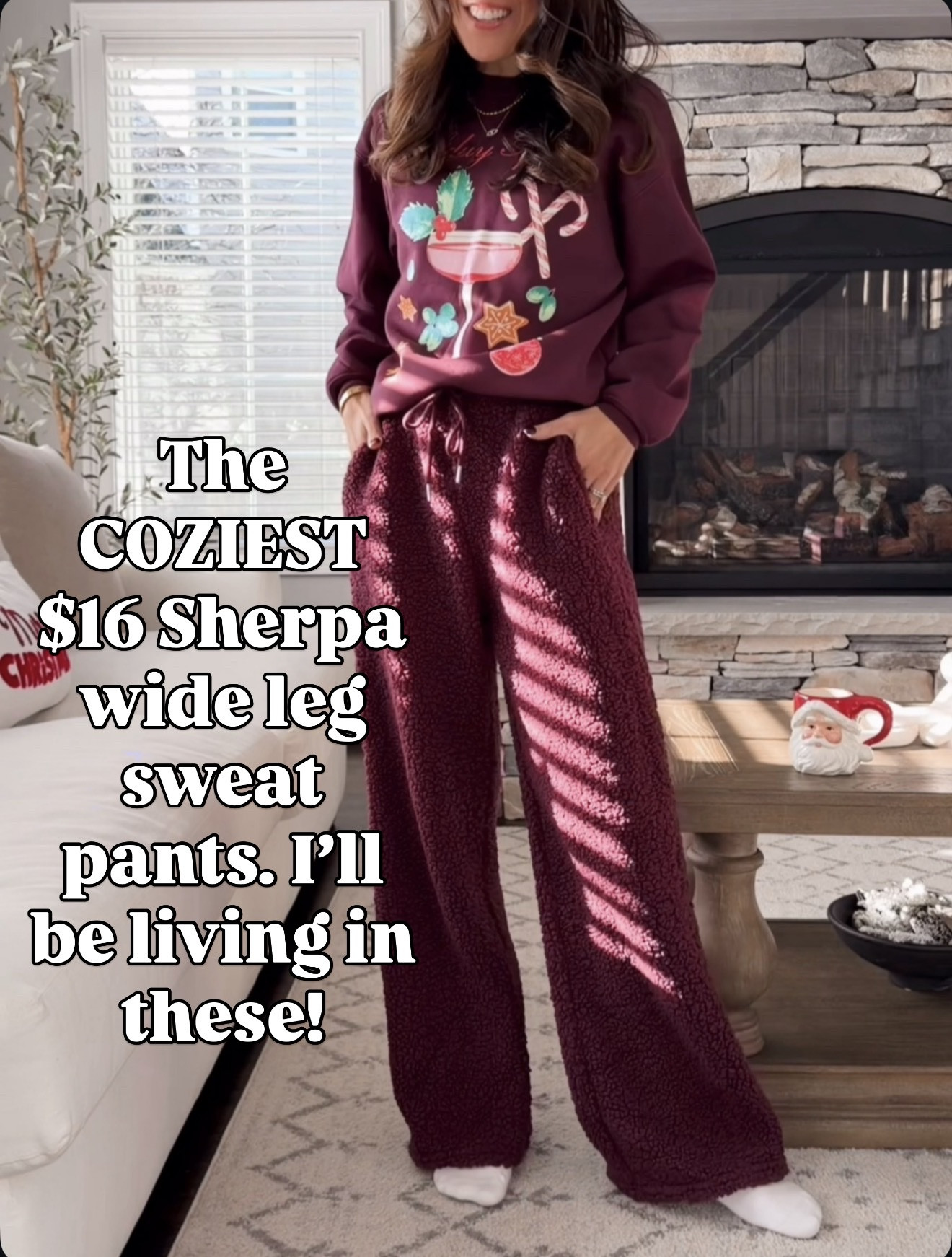 The coziest $16 sherpa wide-leg sweatpants…I’ll be living in these all season 🙌 🔗⬇️

#LTKSeasonal #LTKootd #LTKHoliday