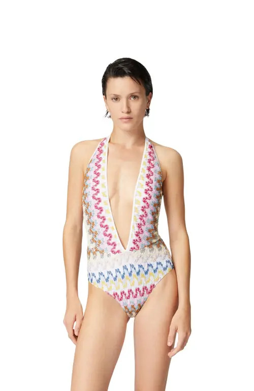 Missoni One-piece Swimsuit In Lamé Viscose Lace in Multicoloured at Nordstrom, Size 38 It | Nordstrom