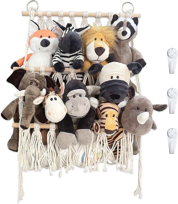 Stuffed Animal Net or Hammock Hanging Corner Net for Small Stuffed Animal Toy Storage Net Stuffed... | Amazon (US)