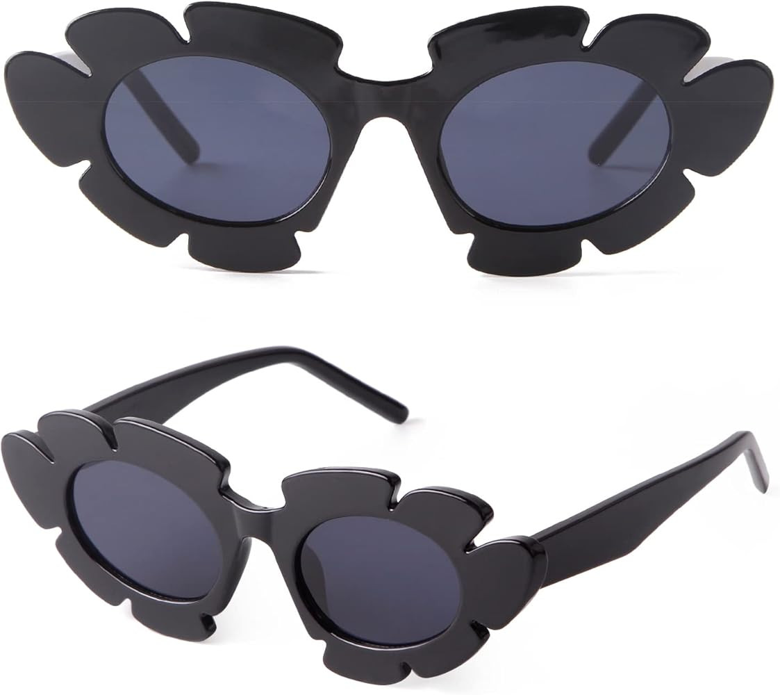 PEGH Cat Eye Flower Sunglasses Cute Fun Fashion Luxury Designer Sun Glasses UV 400 Protection | Amazon (US)