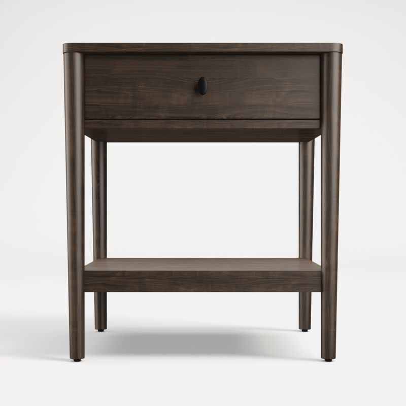 Gia Charcoal Cherry Nightstand | Crate & Barrel | Crate & Barrel