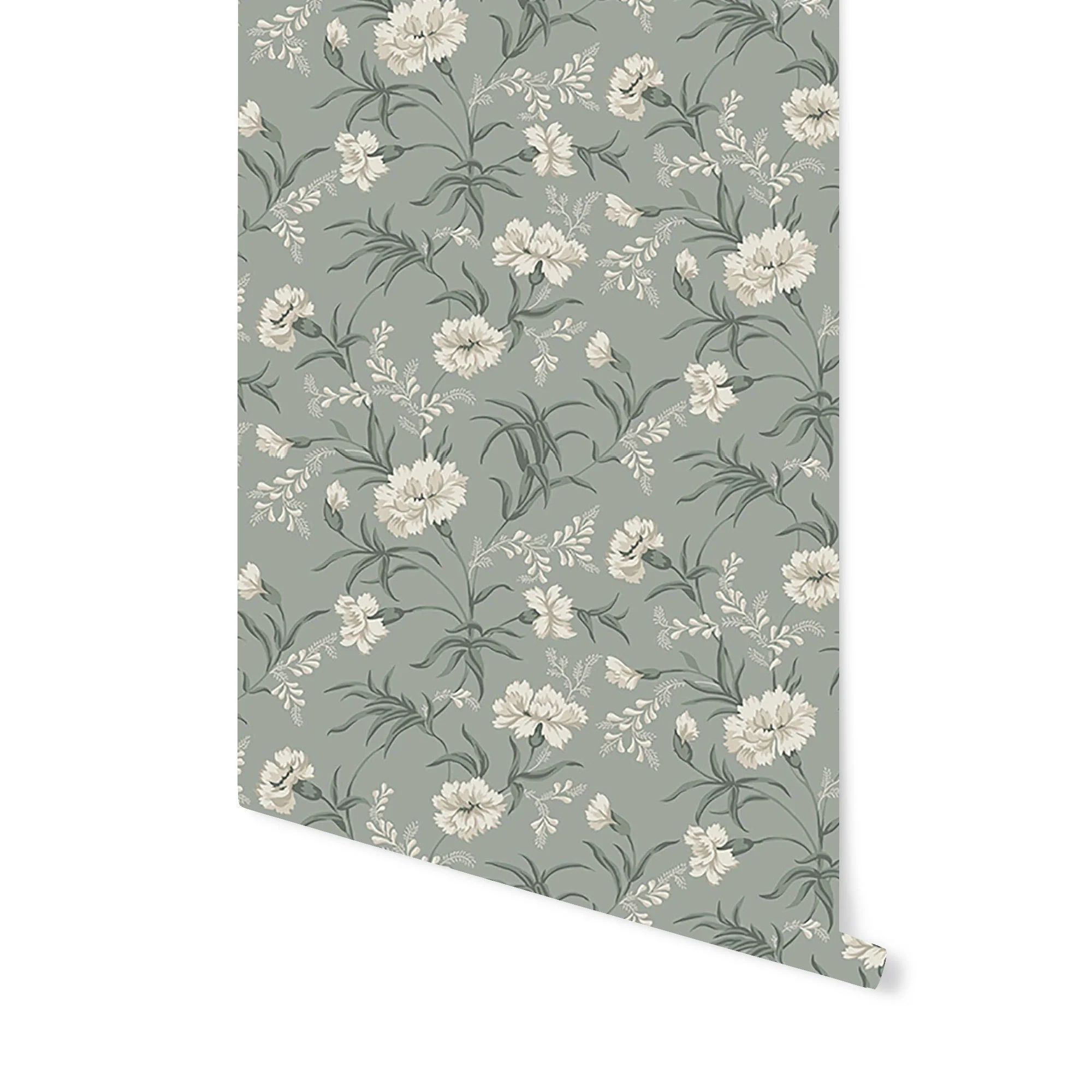 Emilie Wallpaper in Garden Green | Brooke and Lou