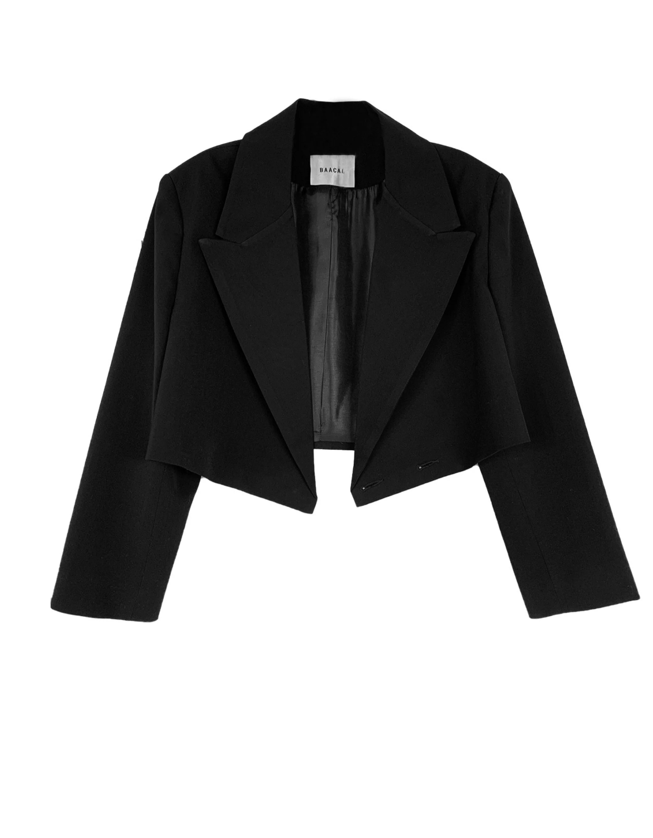 Cropped Blazer - Black | BAACAL Limited, LLC