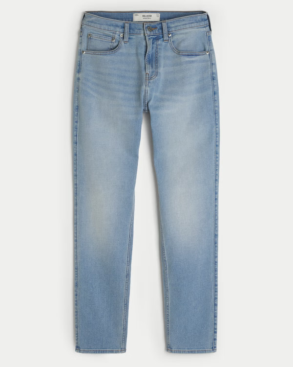 Light Wash Athletic Skinny Jeans | Hollister (US)