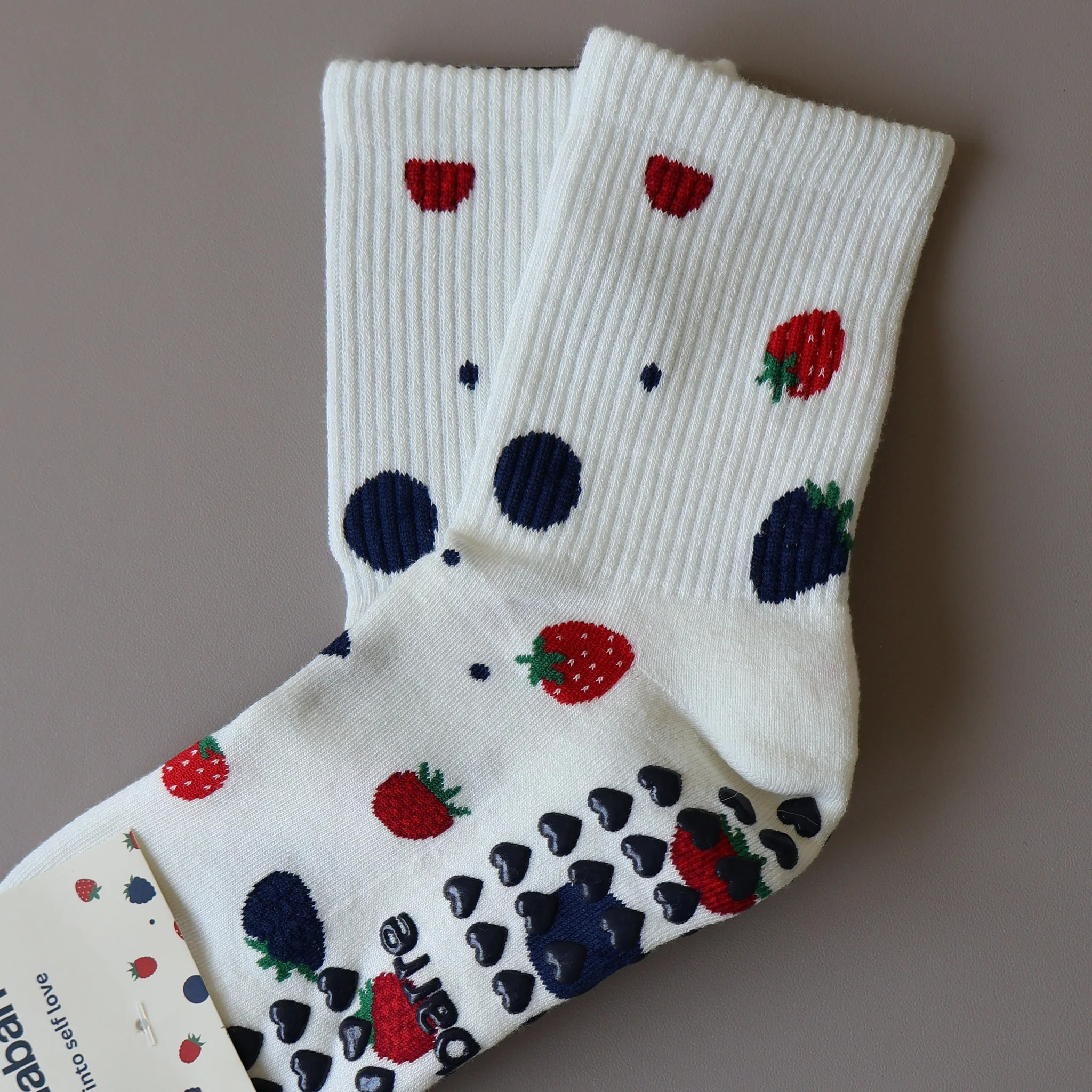 Berries & Cream Grip Socks | Pilabarre