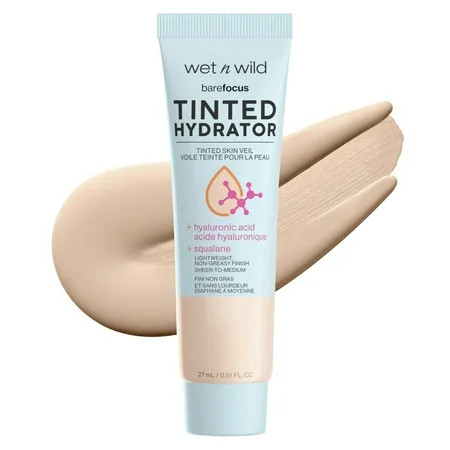 Wet n Wild Bare Focus Tinted Hydrator, Tinted Skin Veil, Light Medium, 0.91 Fl oz | Walmart (US)