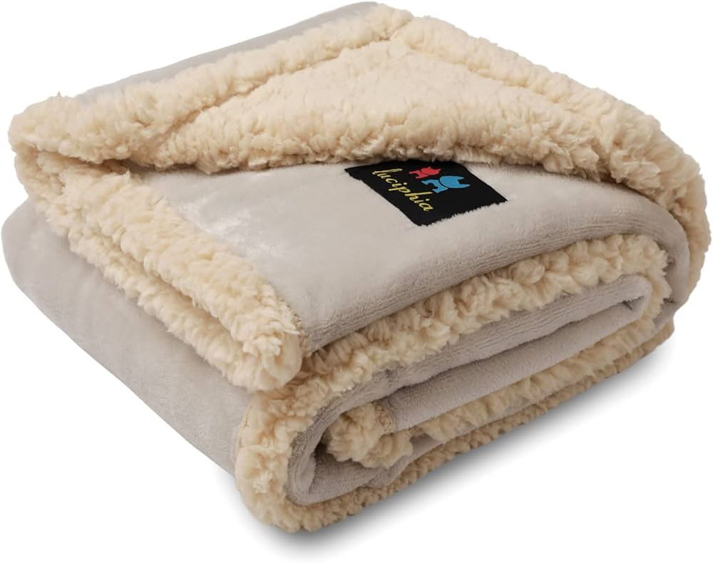 Waterproof Pet Blanket, Liquid Pee Proof Dog Blanket for Sofa Bed Couch, Reversible Sherpa Fleece... | Amazon (US)