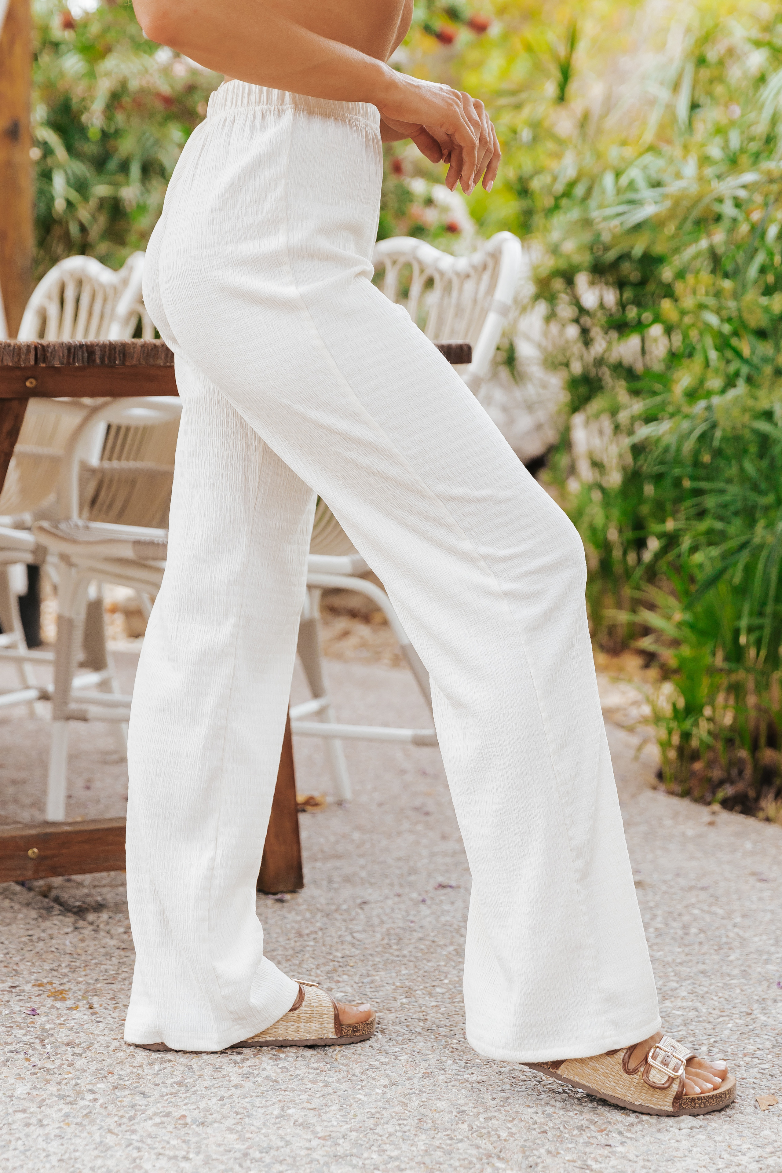 Miou Muse Textured Cream Pants | Magnolia Boutique