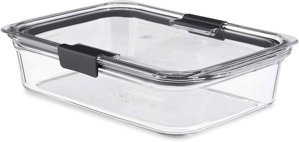 Rubbermaid Brilliance Glass Storage 8-Cup Food Container with Lid (2 Pieces Total) | Amazon (US)