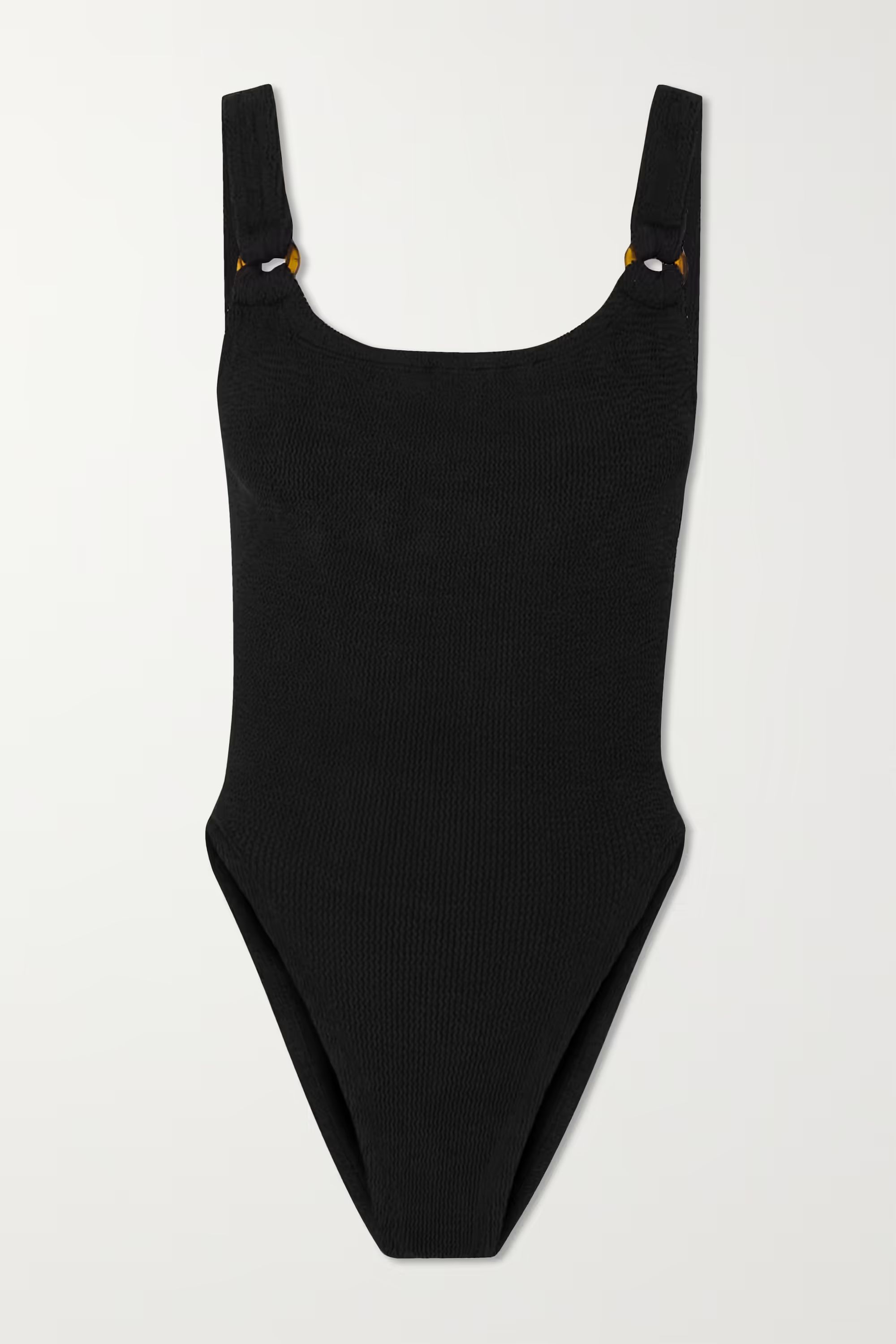 + NET SUSTAIN Domino embellished seersucker swimsuit | NET-A-PORTER (US)