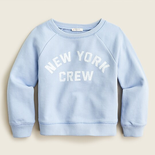 Girls' graphic sweatshirt in cotton terry | J. Crew US