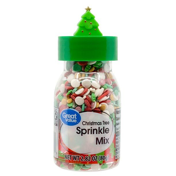 Great Value Christmas Tree Sprinkle Mix, 2.82 oz - Walmart.com | Walmart (US)