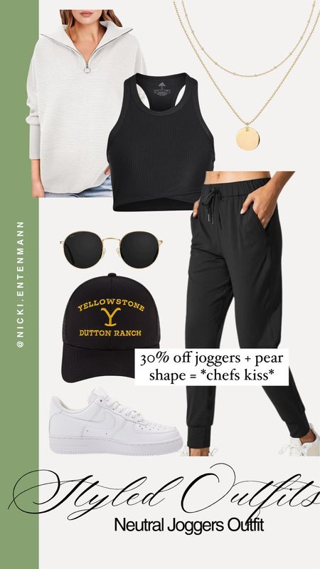 Anytime I can style up some joggers for us, I’m going to do it! Here’s a cute but casual mom outfit featuring my favorite piece for a pear shape aka joggers, and the joggers are on sale!! 

Amazon spring sale, amazon fashion, Amazon fitness, Yellowstone hat, spring athleisure, nicki entenmann 

#LTKstyletip #LTKfitness #LTKsalealert