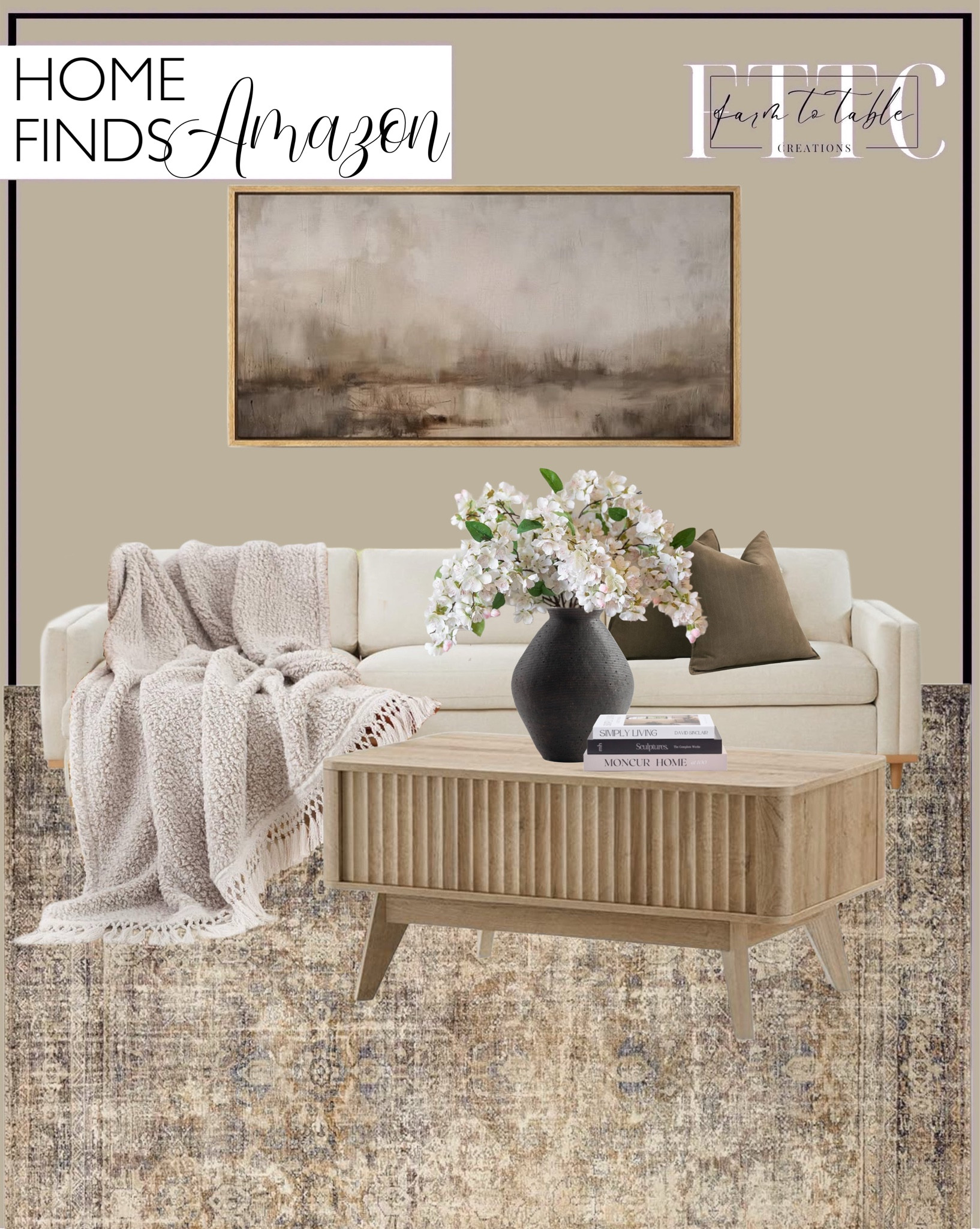 Amazon Home Finds. Follow @farmtotablecreations on Instagram for more inspiration.

CHITA Super Large Luxury L Shape Convertible Sectional Modular Sofa, Down Filled Modern Sofa with Ottoman, Deep Seat Cloud Couch, 118 inch Width, 4 Seat Couch with Solid Wood Leg, Linen. mopio Brooklyn Lift Top Coffee Table for Living Room. Loloi Amber Lewis Morgan 5'-0" x 7'-0" Area Rug in Sunset/Ink - Large Area Rug. Decorative Vase. Cherry Blossom Branches. Sherpa Throw blanket. Coffee Table Books. Abstract Art. 

Presidents’ Day Sale | Living Room | Dining Room | Dining Room Artwork | Bathroom Finds | Bedroom Finds | Bedroom Furniture | nightstands | Home Decor| Fireplace Decor | Spring Refresh |  Bedroom Finds | Neutral Stems | Spring Stems | Bookshelf Decor | Bedroom Space | Cozy Corner | Bathroom | Curated Entryway | Spring  Decor | End of Year Clearance | Trending Decor | Viral Decor  | Coffee Table Decor | Neutral Decor | Fall Stem Sale | Target Finds | Skinny Bench | Bedroom | Living Room | Breakfast Nook | Amazon Home | Target Sale | Loloi Rugs | Magnolia Home | console table | console table styling | faux stems | entryway space | front porch decor | neutral decor | entryway decor | cozy home | affordable decor |  home decor | home inspiration | console styling | entryway rug | cozy moody home | moody home decor | neutral home | bathroom decor | living room | spring decor | Hearth & Hand | Studio McGee | 2025 Home Trends | trending home | Crate&Barrel 




#LTKSaleAlert #LTKHome #LTKFindsUnder50