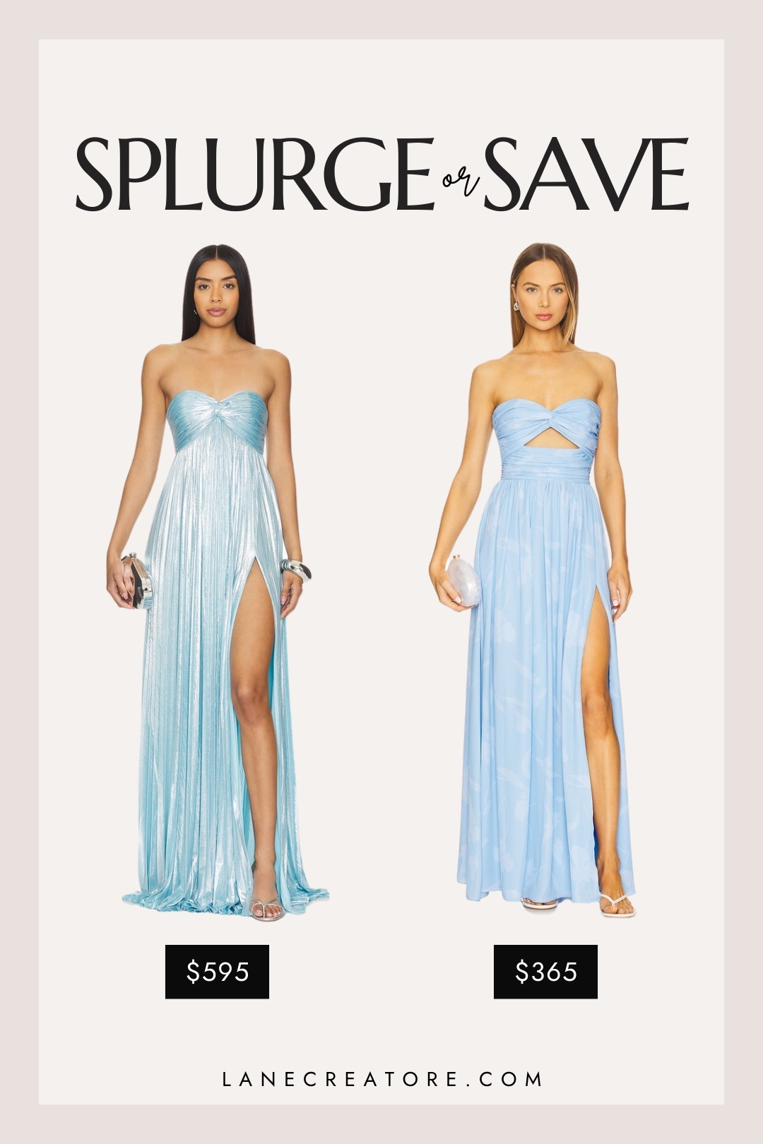 Retrofete Zoa Dress Dupe. Splurge or save?💙✨🪩
.
.
.
Retrofete dress dupe. Retrofete inspired dress. Retrofete Zoa dress dupe. Retrofete lookalike. Lookalike Retrofete dress. Strapless pleated maxi dress. Light blue formal dress. Metallic blue gown. Blue high slit dress. Summer wedding guest dress. Destination wedding outfit. Evening gown dupe. Designer dress dupes. Look for less. Special occasion dress. Glam formal dress. Maria Lucia Hohan dupe.

#LTKWedding #LTKSeasonal #LTKStyleTip