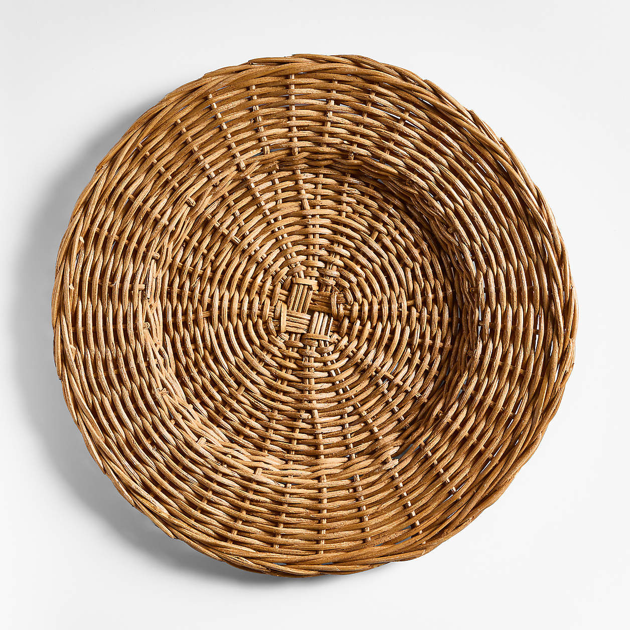Alford Wicker Charger | Crate & Barrel | Crate & Barrel