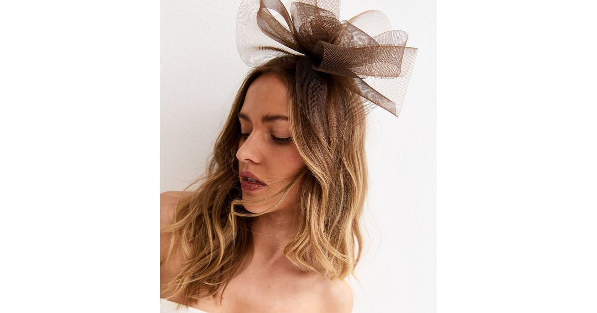 Brown Mesh Flower Fascinator | New Look | New Look (UK)