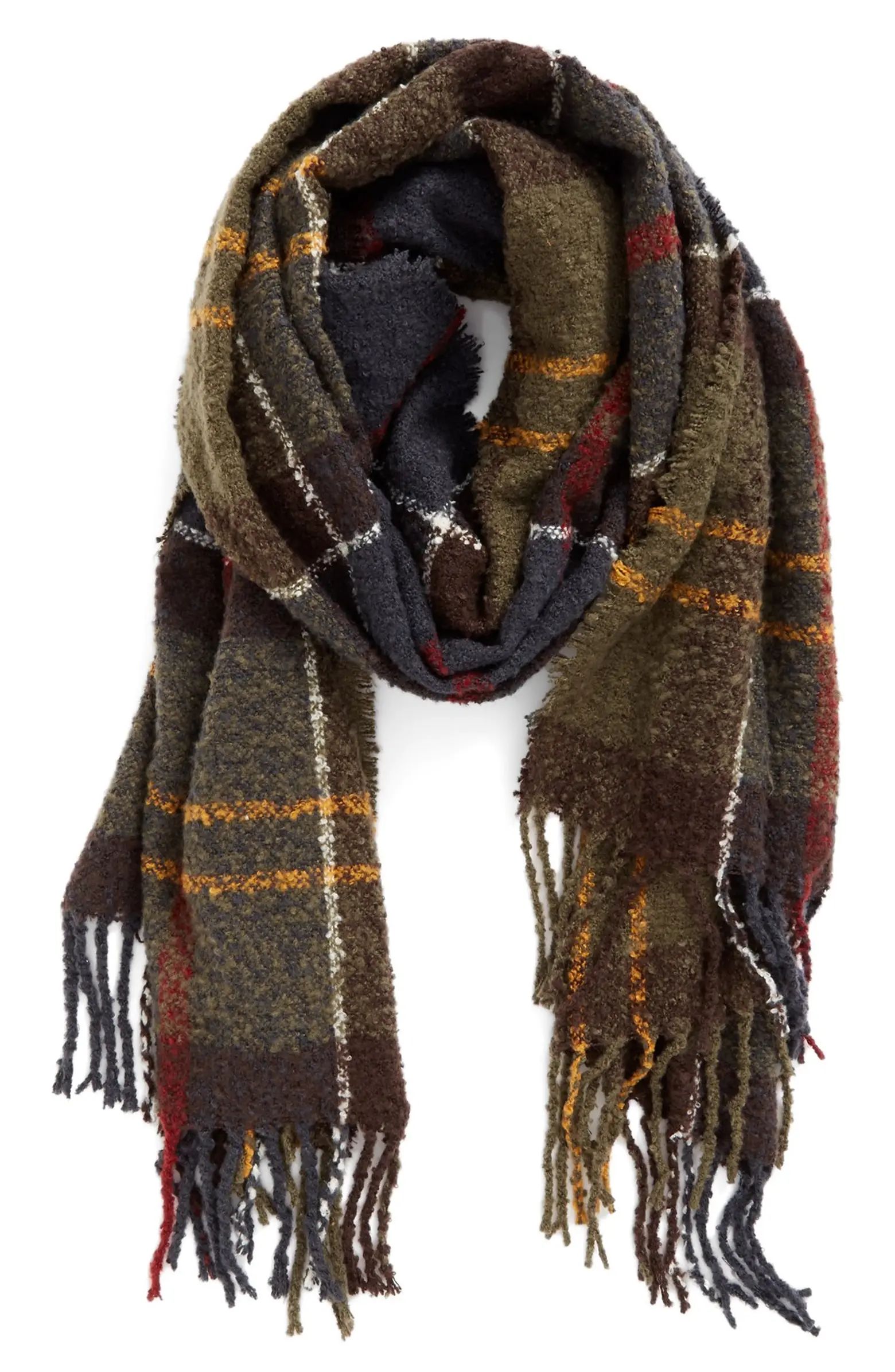 Tartan Bouclé Scarf | Nordstrom