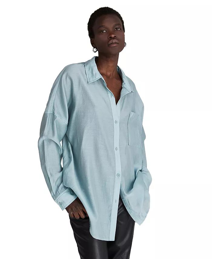 Women's Lillian Oversized Sheer Button Up Shirt | Macy's