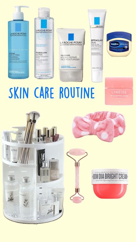 Skin care routine !! 🩷
•dermatologist recommended products !!
•organizer for skin care/ makeup products
*all products on Amazon and under 50$ !! 

#LTKunder50 #LTKbeauty #LTKBeautySale