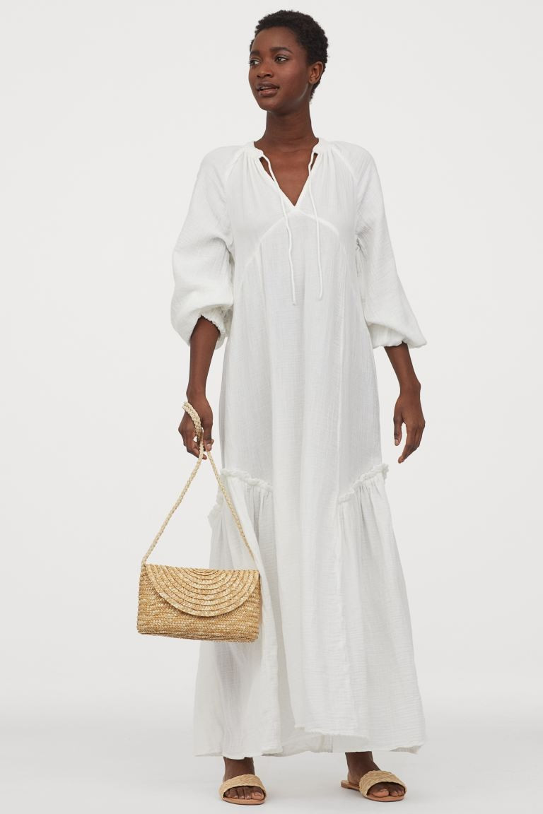 Kaftankleid aus Baumwolle | H&M (DE, AT, CH, NL, FI)