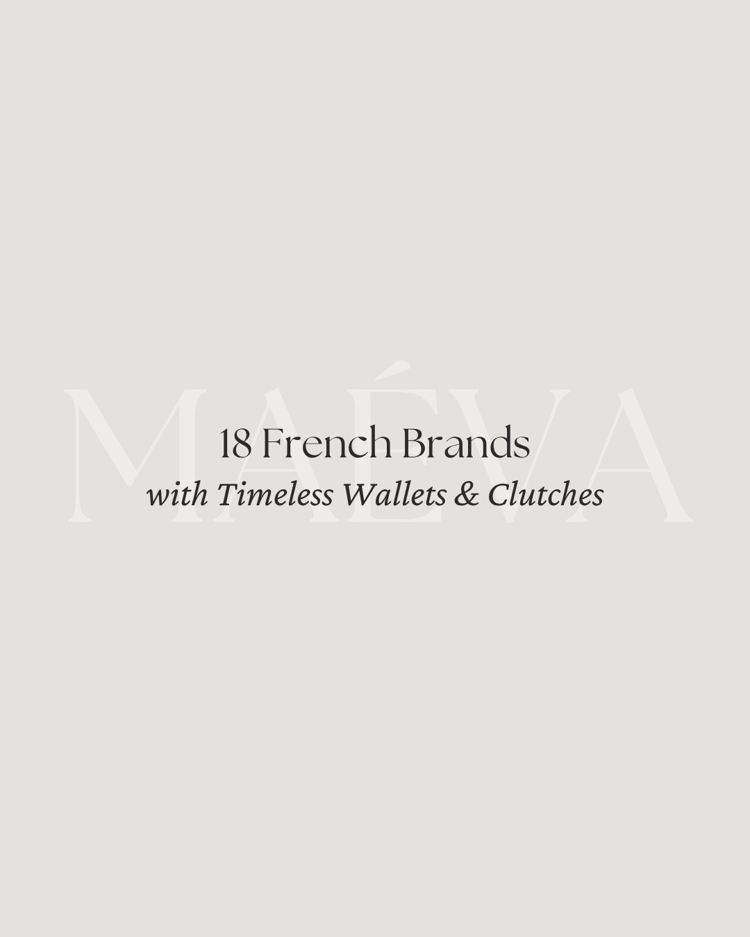 18 French Brands with Timeless Wallets & Clutches 👜

A curated edit of French brands I’m loving right now for timeless wallets, clutches, and small leather goods that balance thoughtful craftsmanship with refined, versatile design ✨ While handbags often take the spotlight, these everyday pieces are just as essential, the ones we reach for again and again

From elegant card holders to structured clutches that can double as mini bags for evenings or travel, this edit focuses primarily on mid-range luxury, with a few accessible options designed to be loved for years 🤍

📍 Discover the full article on maevawithamour.com, where you can explore all 18 brands in detail and shop the edit 🤍 You can also find the complete list, plus more options, on ShopMy @ maevawithamour under ‘French & EU Bags’ - link in bio

👉 Save this post for your next shopping moment, and follow for more intentional style edits, brand discoveries, and French-inspired wardrobe finds! 

With Amour, M.

@ATELIERS AUGUSTE @SEZANE 

#LTKgrwm #LTKootd #LTKTravel