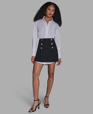 Women's Collared Neck Layered Mini Dress | Macy's