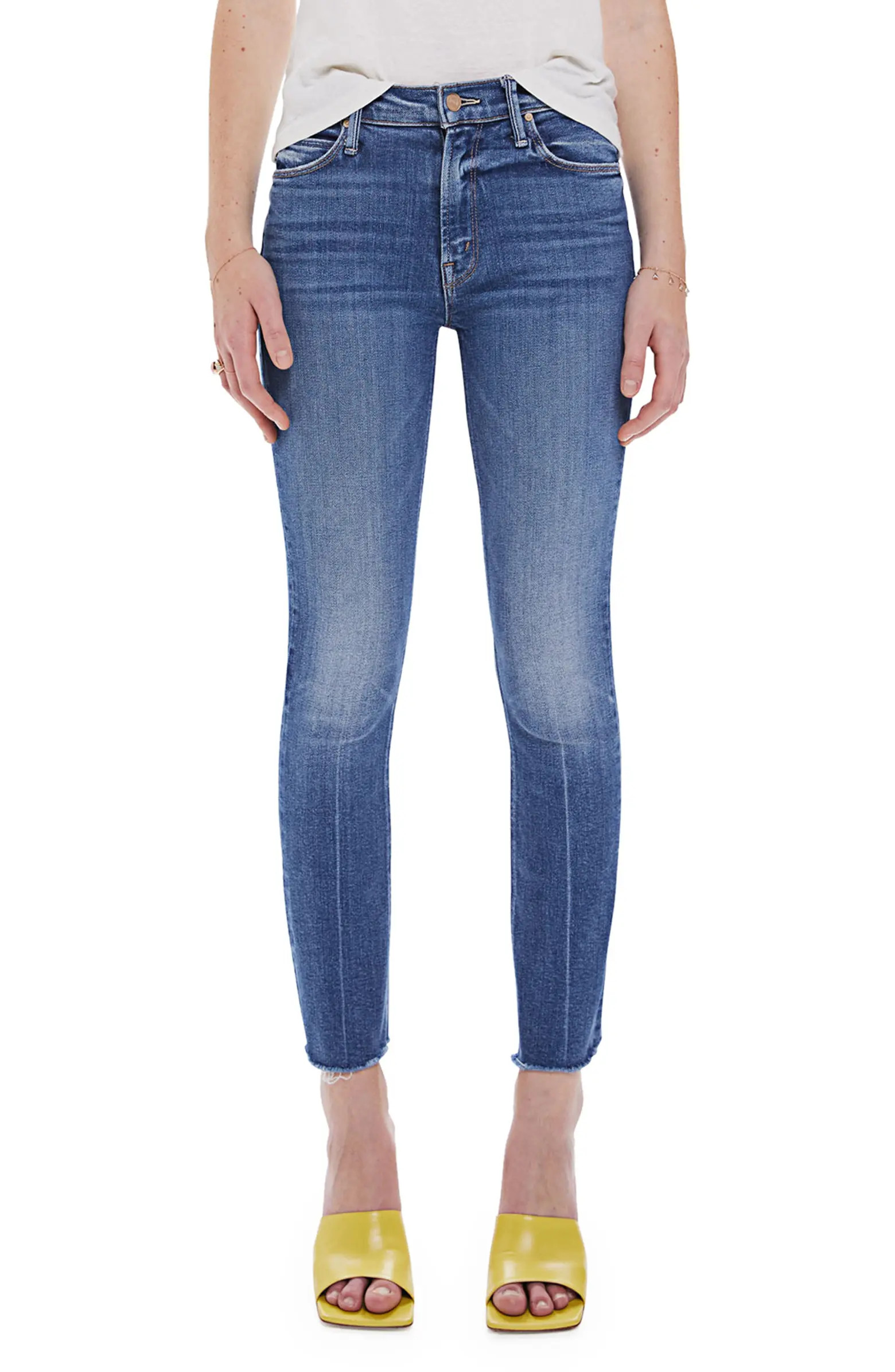 Dazzler Fray Hem Ankle Straight Leg Jeans | Nordstrom