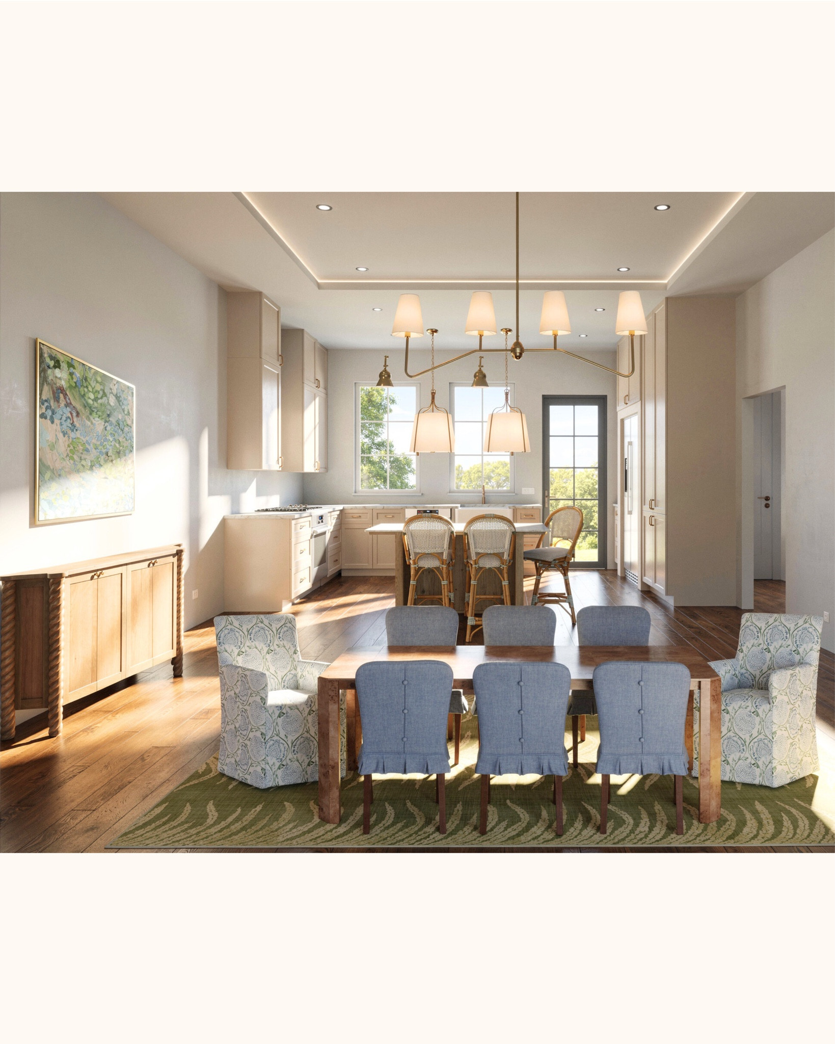 Concept designs & renders of a kitchen and dining room design for a new build 

#LTKdayinmylife #LTKHome #LTKSaleAlert