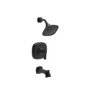 KOHLER Numista Single-Handle 3-Spray Wall-Mount Tub and Shower Faucet in Matte Black (Valve Inclu... | The Home Depot