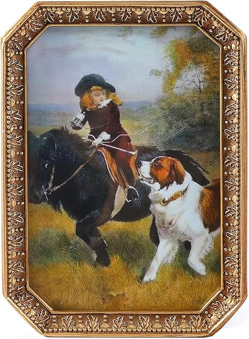 SIKOO Vintage Picture Frame 4x6 Antique Bronze Gold Picture Frame Antique Wall Decor Tabletop and... | Amazon (US)