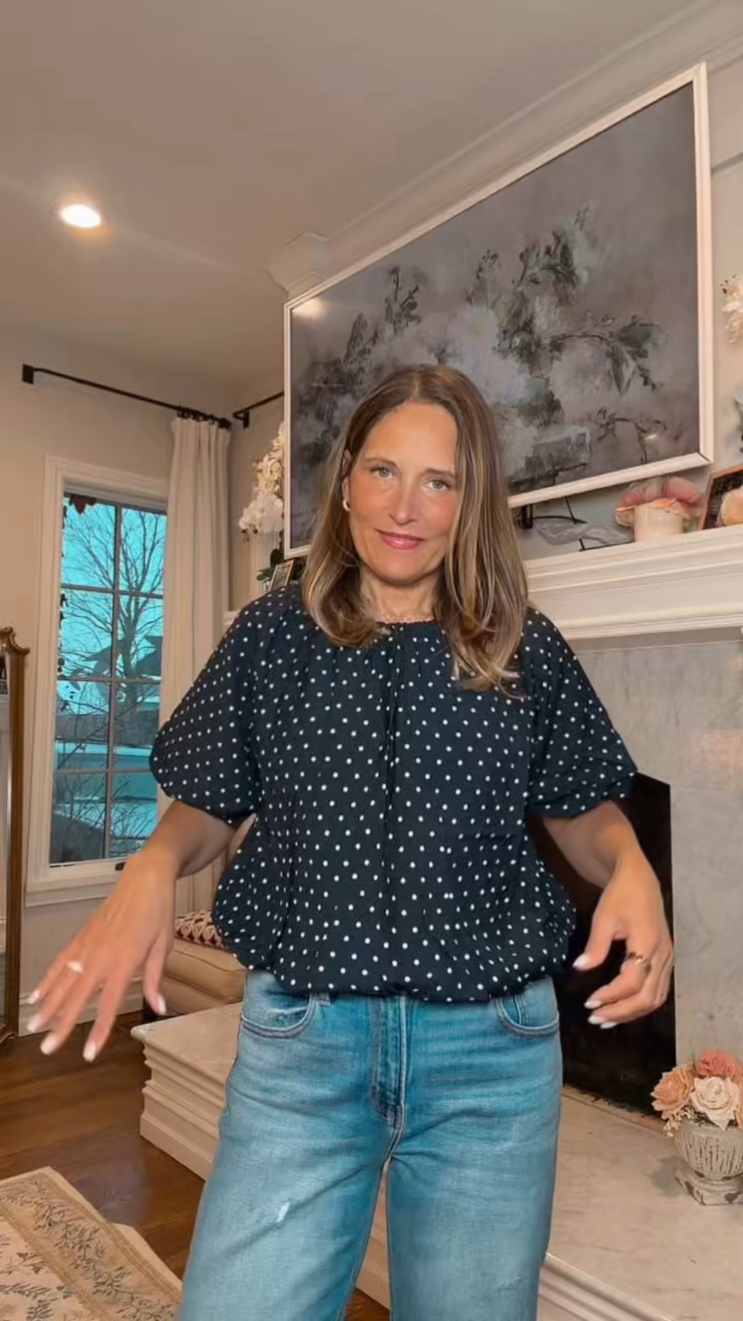 Obsessed with these polka dots  

#LTKOver40 #LTKootd