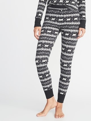 Patterned Thermal-Knit Sleep Leggings for Women | Old Navy US