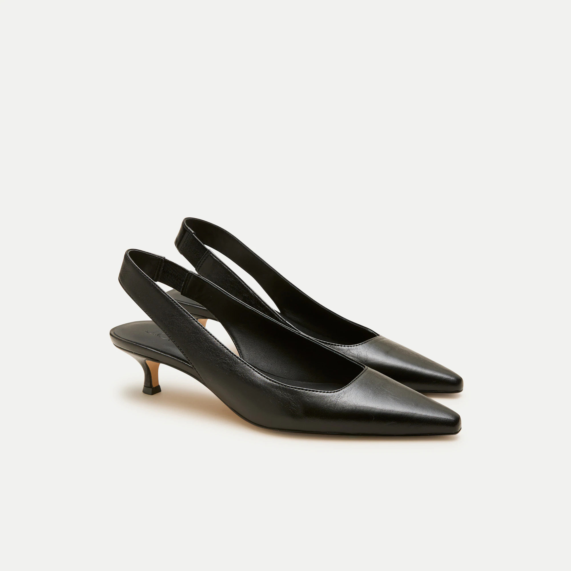 Robin wide-slingback heels in leather | J. Crew US