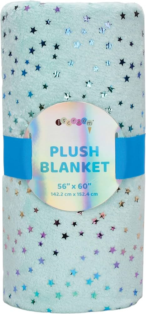 iscream Fanciful Print Silky Soft Plush 56" x 60" Fleece Throw Blanket - Starry Sky | Amazon (US)