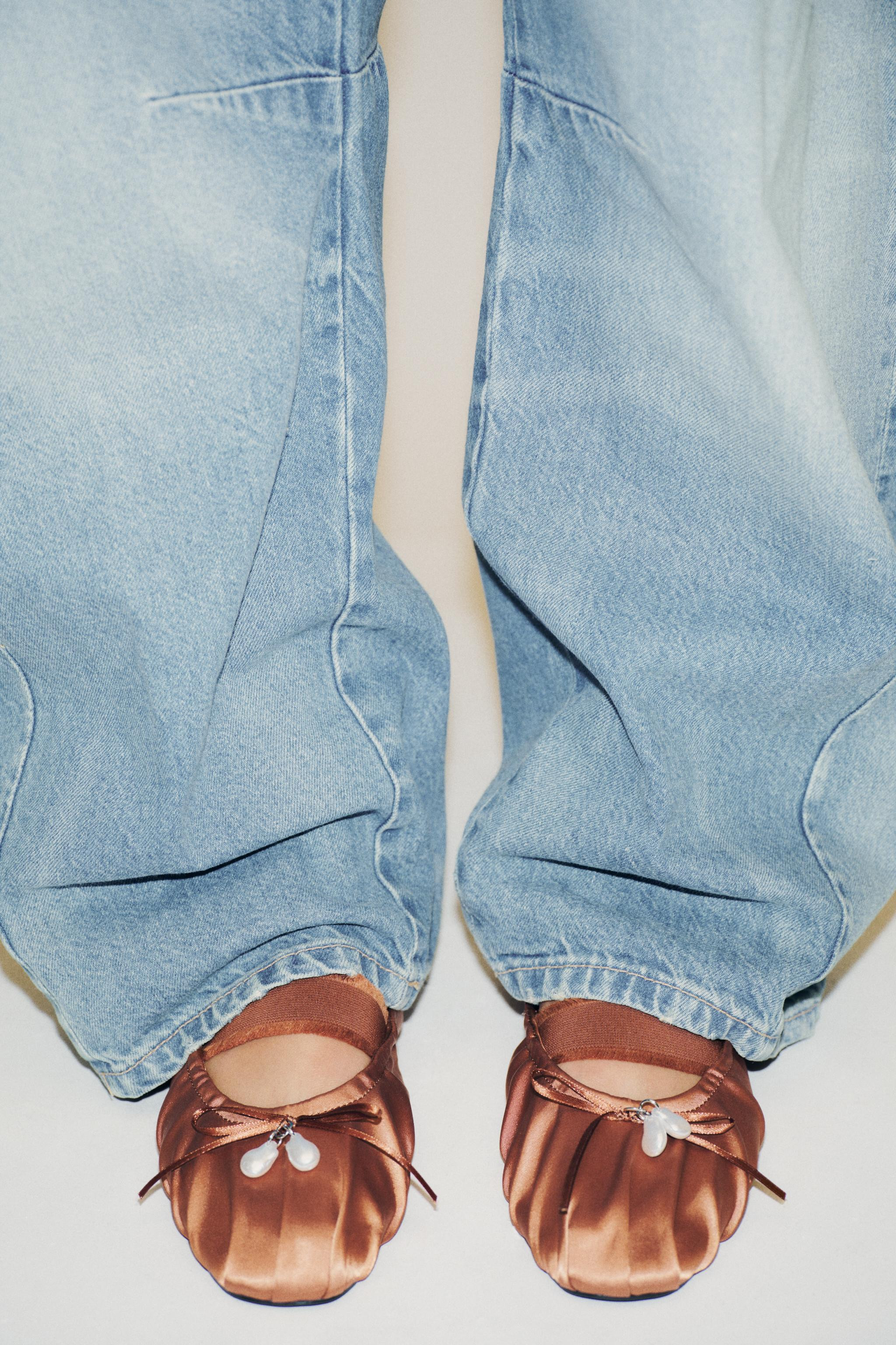 SATIN EFFECT SLINGBACK SHOES | Zara US