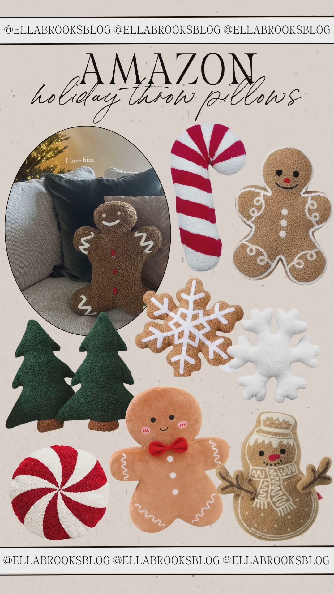 Amazon holiday throw pillows!

Gingerbread man pillow,
Christmas decor, seasonal decor, Amazon home decor

#LTKHome #LTKSeasonal #LTKHoliday