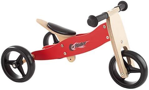 Lil' Rider 2-in-1 Wooden Balance Bike & Push Tricycle- Ride-On Toy with Easy Grip Handles, No Ped... | Amazon (US)