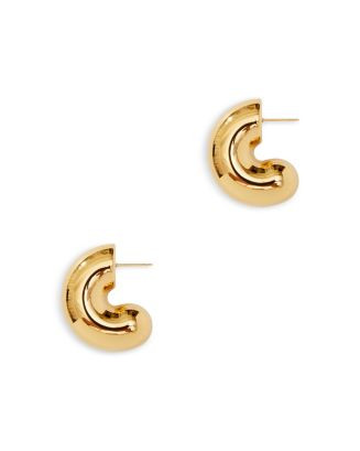 CC 24K Yellow Gold Plated Sterling Silver Half Hoop Earrings, 1" diameter - Exclusive | Bloomingdale's (US)