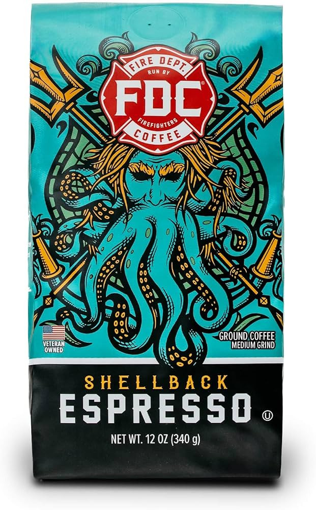 Fire Department Coffee - Gives Back to Firefighters - Bold & Smooth Shellback Espresso Ground Cof... | Amazon (US)